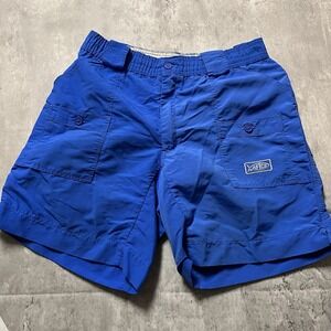 AFTCO Bluewater Shorts Mens Size 28 Blue Fishing Utility Cargo Pockets Outdoor